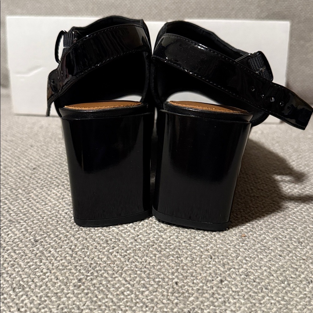 Donald J. Pliner Penny Black Peep-Toe Heels - Picture 3 of 7